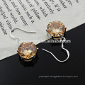 Zircon Plating Silver Yellow and White Stone Earring six Claw Earring jewelry Earring DS012